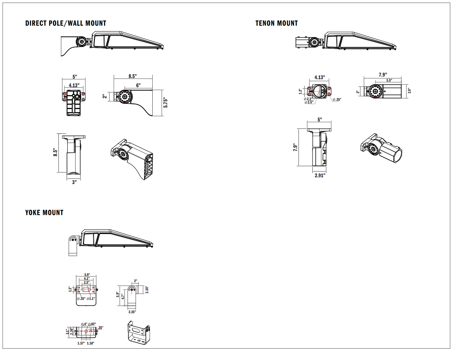 Comet Tennis Court Lights Mounting Options